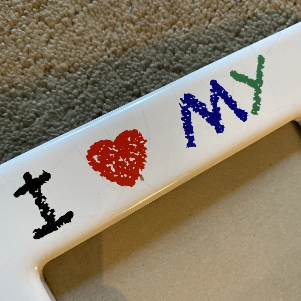 VINTAGE CERAMIC COLORFUL I LOVE MY GRANDPA 5x7 PICTURE FRAME